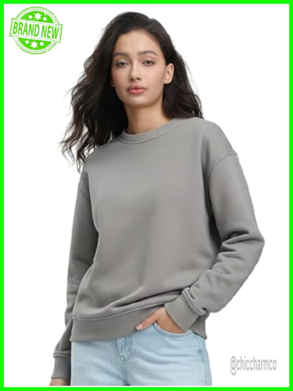 350 GSM Cotton-Poly Fleece Crewneck Sweatshirt Unisex Pullover Warm